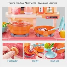 himanshu tex 36 Pcs Kitchen Cooking Set with Light & Sound Play Cooking Set for Kids image 2