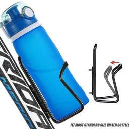 xydrozen Portable Aluminium Bicycle Water Bottle Cage Holder-Black Bicycle Bottle Holder image 4