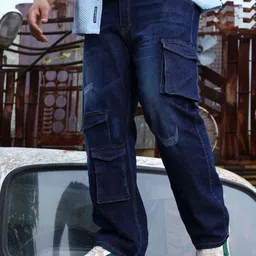 instafab plus Men Regular Mid Rise Blue Jeans image 3