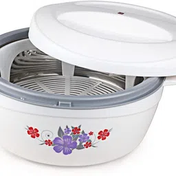 cello Roti Plus Plastic 2500 ML White Grey Thermoware Casserole image 2