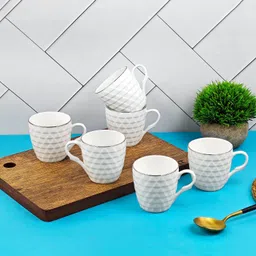 upc Pack of 6 Ceramic Premium Cup Set, Tea Cup Set, Tea Set Or Coffee Cup For kitchen. image 2