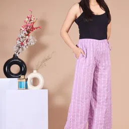 loopup Pack of 2 Women Regular Fit Multicolor Pure Cotton Trousers image 3
