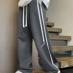 lothric Men Striped Grey Track Pants image 1
