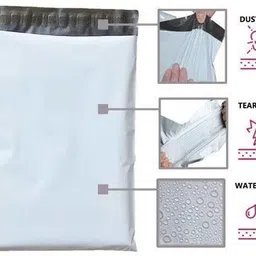 ekta product Tamper Proof Courier Bag With Pod Document Pouch (Size 8 X 10 Inches) (100 Pcs) Security Bag image 2
