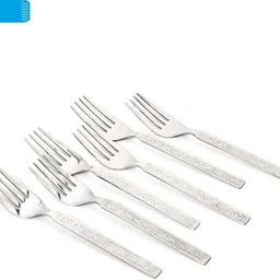 bzilo Stainless Steel Pack Of 6 Dinner Forks Set Fork Set for Home and Kitchen T71 Stainless Steel Dinner Fork-picture-40
