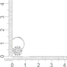 avsar Arpita 14kt Cubic Zirconia White Gold Nose Wire image 4
