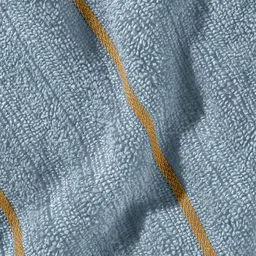 Himeya Navy Blue & Yellow Striped 550 GSM Cotton Bath Towel image 3
