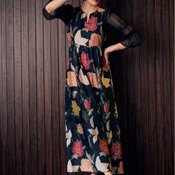 athena Women Fit and Flare Multicolor Maxi/Full Length Dress-picture-31