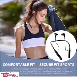 skm Made in India Wireless Neckband with Deep Bass and Lightweight Build_7730 Bluetooth & Wired Headset image 2