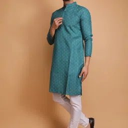darkchill Men Cotton Blend Kurta Pyjama Set image 5