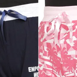 club a9 Pack of 2 Printed Women Black, Red Basic Shorts image 4