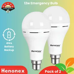 henonex Energy Saving Emergency Bulb Pack of 2 Long Life 4 hrs Bulb Emergency Light-picture-25