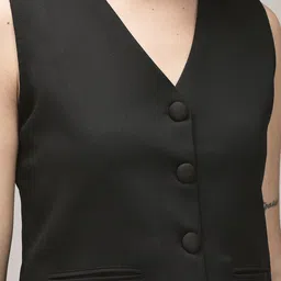 fnocks Solid Women Waistcoat image 5