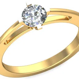 avsar AVR584YB 14kt Cubic Zirconia Yellow Gold ring image 4