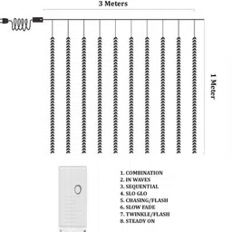 elecrtic elite 250 LEDs 3.2 m Multicolor Color Changing, Flickering, Steady Leaf Rice Lights image 3