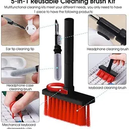 DT830D 5 in 1 Soft Cleaner Brush Multi-Function Cleaning Tools Kit for Computers, Gaming, Laptops, Mobiles image 2