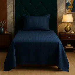 elegant weavers Microfiber Single Flat 144 TC Solid Bedsheet image 1