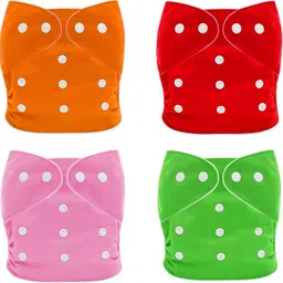 kidoooz Pack Of 4 Reusable Cloth Diapers Washable, with Insert Pads (Pack of 4)-picture-20