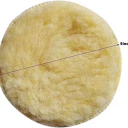 inditrust 5inch Car Clean Polishing Woolen Pad Vehicle Polisher (pack of 2) 5inch Car Clean Polishing Woolen Pad Vehicle Polisher Vehicle Polisher image 2