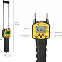 real instruments Smart Sensor Moisture Meter Low Power Indicator , LCD Backlight Model : AR991 Model : AR991 Pin-Type Digital Moisture Measurer image 5
