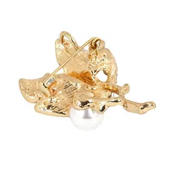 JOKER & WITCH Gold-Toned & Pink Irie Pink Tulip Brooch image 5