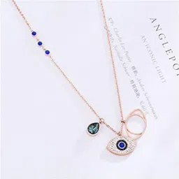 glowzi Gleve Stainless Steel EvilEye Necklace Gold-plated Plated Stainless Steel Necklace-picture-25