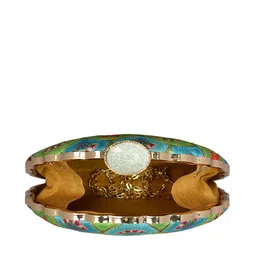 ARTKLIM Women Embroidered Fabric Box Clutch image 3