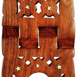 online quality store Book Reading Stand/Geeta/Quran/Bible/Rehal/Ramayana Holy book stand, Sheesham Wooden Brown Rehal image 4