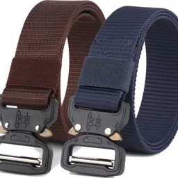 zoro Men Casual Blue, Brown Nylon Belt-picture-14
