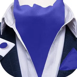 UTF Ascot Ties for Men Cravat Tie and Pocket Square with cufflinks Set Ascot Scarf Cravat-picture-17