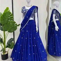 devaanshfab Embroidered Semi Stitched Lehenga Choli image 4