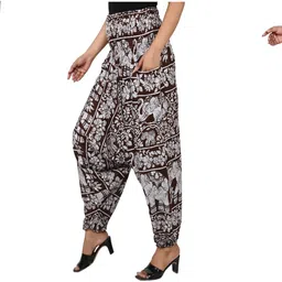 narnari Printed Rayon Women Harem Pants image 1