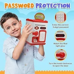 m kids Money Safe Kids With Finger Print Sensor Piggy Savings Bank With Electronic Lock Coin Bank image 3