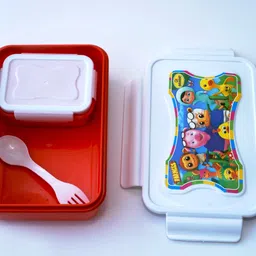 antic Air tight 6 Compartment Combo of 3 with spoon for Office School Collage Use 3 Containers Lunch Box image 2