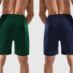 m7 by metronaut Solid Men Green, Blue Sports Shorts image 2