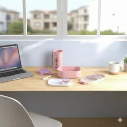 riseon Pink NEW WOW LUNCH BOX & WATER BOTTLE COMBO - 3 Containers Lunch Box (800 ml) 1 Containers Lunch Box image 5