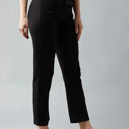 moshe Women Solid Black Track Pants image 3