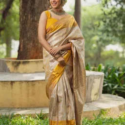 shopdrop Woven Kanjivaram Pure Silk Saree-picture-13
