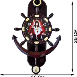 gangaram creation Analog 35 cm X 26 cm Wall Clock image 3