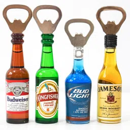 sccube Miniature Liquor Bottle Shaped Magnetic Bottle Opener – Set of 4 – Budweiser, Kingfisher, Bud Light, and Jameson Bottle Opener Set-picture-27