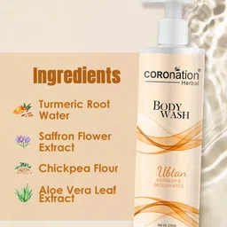 COROnation Herbal Ubtan Refresh & Rejuvenate Body Wash with Turmeric & Saffron - 250 ml image 3