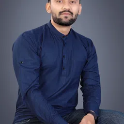 nofilter Men Solid Cotton Blend Straight Kurta-picture-14
