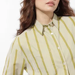 roadster Women Oversized Fit Striped Casual Shirt-picture-22