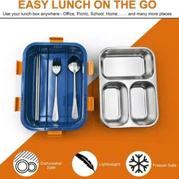 vrjk Compartment -3 Sealed Leak 3 Containers Lunch Box image 5
