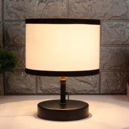 Devansh Iron Table Lamp With Multicolor Cotton Shade by New Era image 1