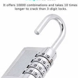 ubod Resettable Combination 4 Digit Number Travel Luggage Password Lock Padlock image 2