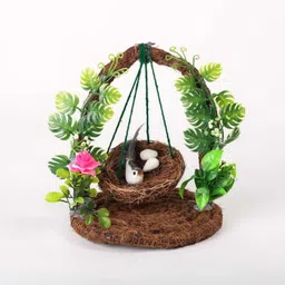 divyanshi enterprises Home Décor Artificial Hanging Jute Birds Nest for Balcony and Garden Decorative Showpiece - 7 cm-picture-27