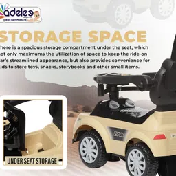 odelee EVok 3 in 1 Ride On Car With Smooth Steering Wheel & Parental Handle image 4