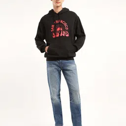 levi's Men Full Sleeve Solid Hooded Sweatshirt image 1