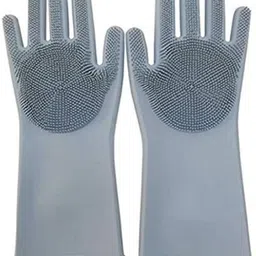 bakshish Magic Silicone Dish Washing Gloves Wet and Dry Disposable Glove image 5